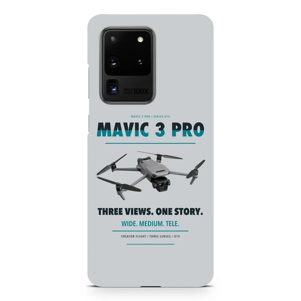 DJI Mavic 3 Pro design on samsung case - light gray