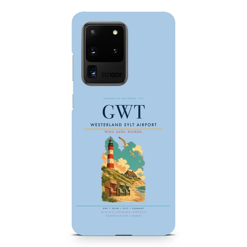 Westerland Sylt Airport GWT design on samsung case - light blue
