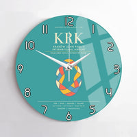 Thumbnail for Krakow John Paul II International Airport KRK Wall-Clock No-Frame - Turquoise
