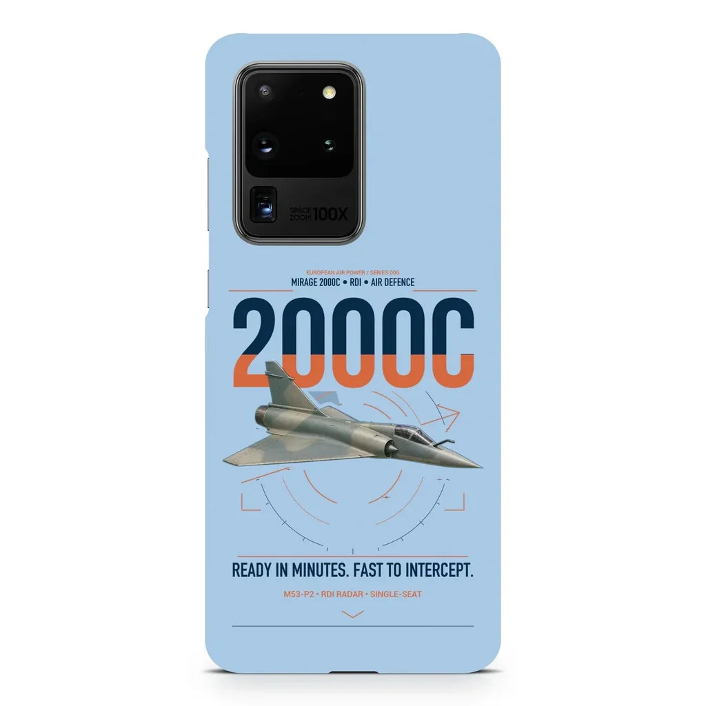 Dassault Mirage 2000C RDI design on samsung case - light blue