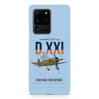 Thumbnail for Fokker D.XXI — Dutch LVA aircraft 221 design on samsung case - light blue