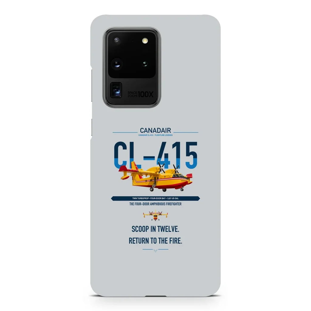 Canadair CL-415 design on samsung case - light gray