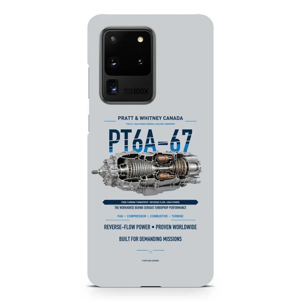 PT6A-67 design on samsung case - light gray