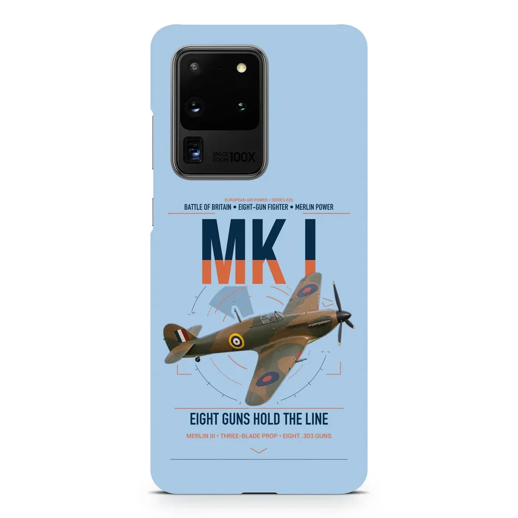 Hawker Hurricane Mk I design on samsung case - light blue