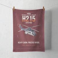Thumbnail for Airbus H215 design on dark red towel