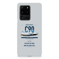 Thumbnail for Beechcraft King Air C90 design on samsung case - light gray