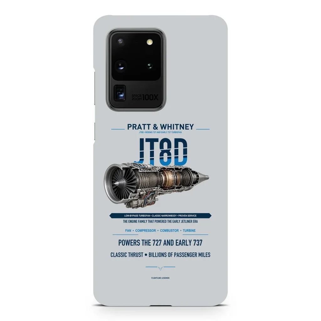 JT8D design on samsung case - light gray