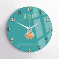 Thumbnail for Raleigh-Durham International Airport RDU Wall-Clock No-Frame - Turquoise
