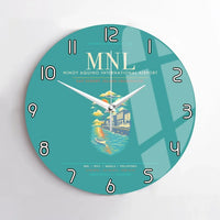 Thumbnail for Manila Ninoy Aquino International Airport MNL Wall-Clock No-Frame - Turquoise