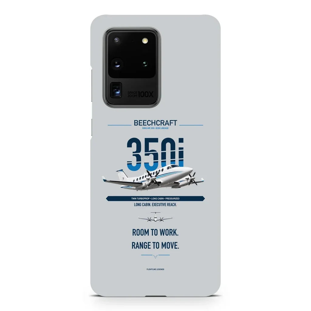 King Air 350i design on samsung case - light gray