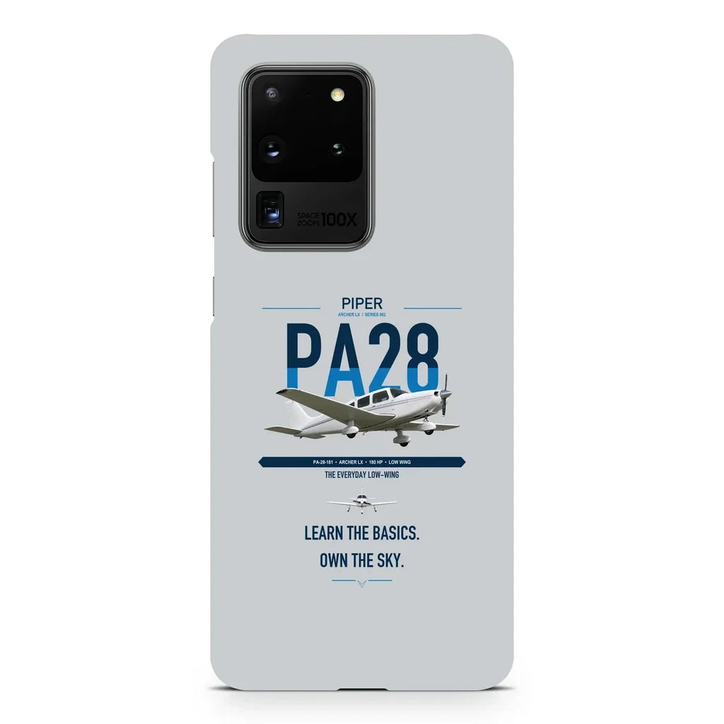 Piper PA-28-181 Archer LX design on samsung case - light gray