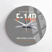 Thumbnail for F-14D Tomcat Sweep The Wings Clear The Sky design on gray no frame wall clock
