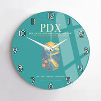 Thumbnail for Portland International Airport PDX Wall-Clock No-Frame - Turquoise