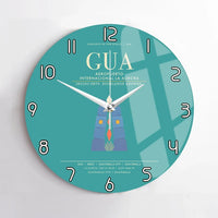 Thumbnail for Aeropuerto Internacional La Aurora GUA  Guatemala City Wall-Clock No-Frame - Turquoise