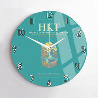 Thumbnail for Phuket International Airport HKT Wall-Clock No-Frame - Turquoise