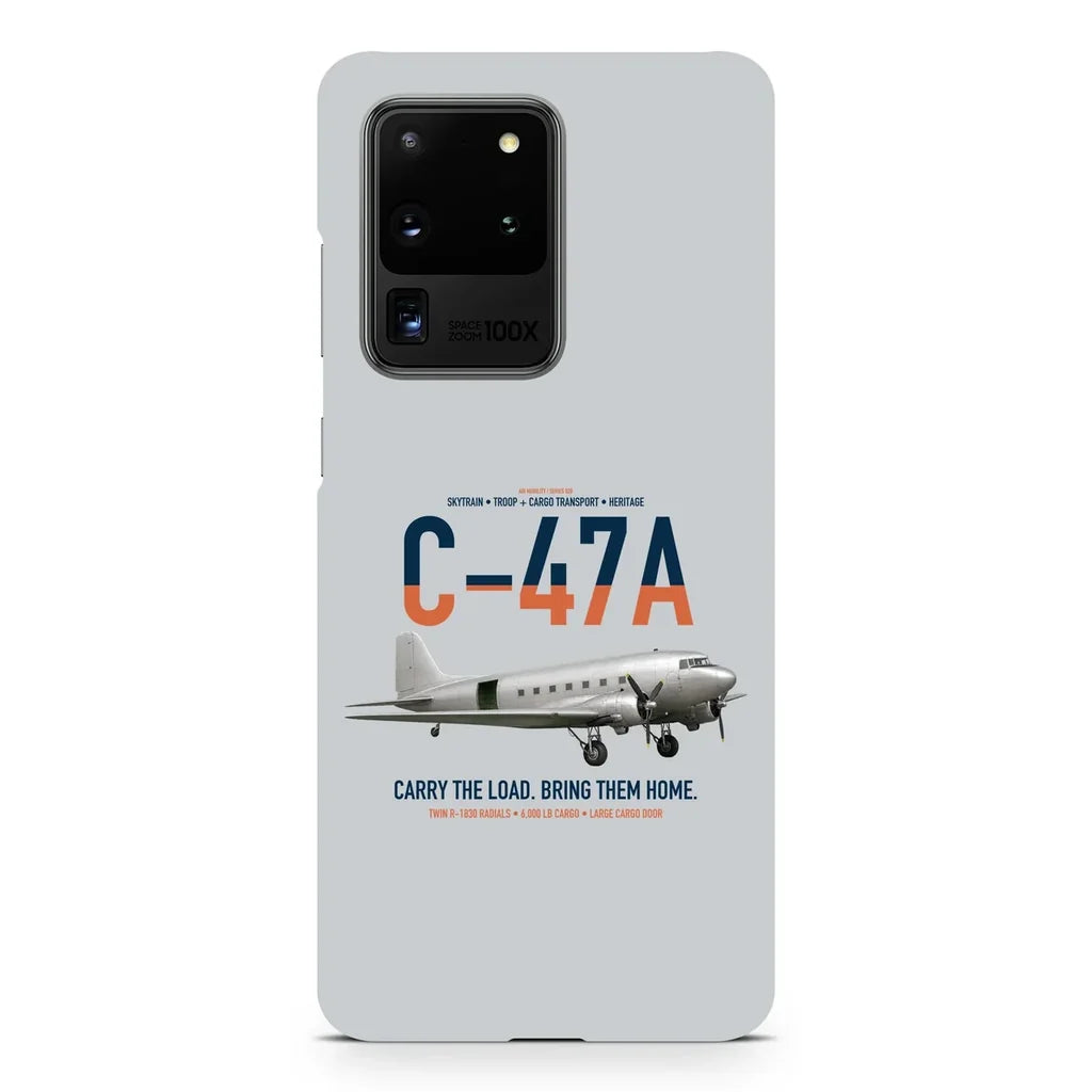 C-47A Skytrain design on samsung case - light gray