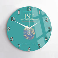 Thumbnail for Istanbul Airport IST Wall-Clock No-Frame - Turquoise