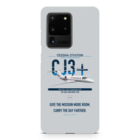 Thumbnail for Cessna Citation CJ3+ design on samsung case - light gray