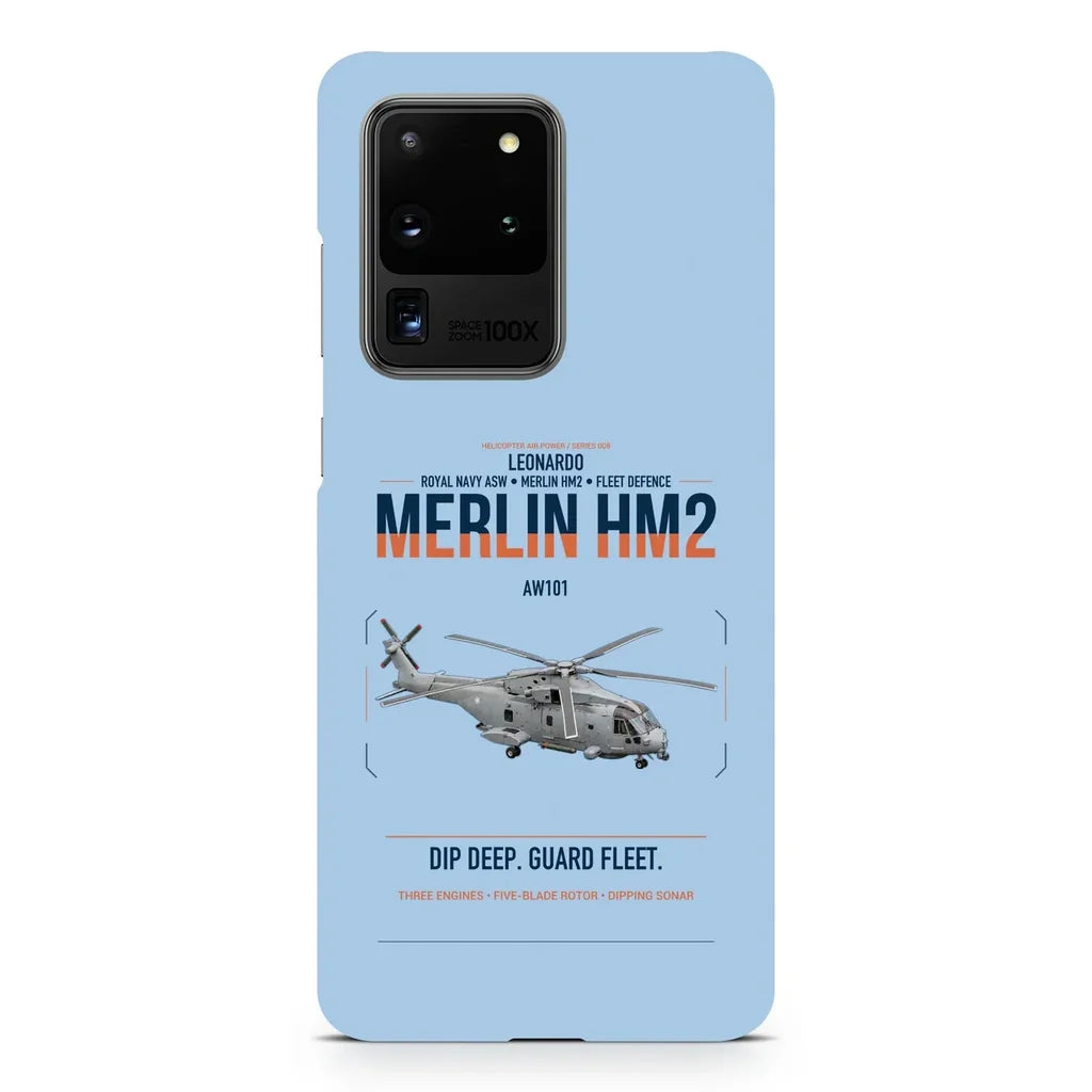 Leonardo AW101 Merlin HM2 design on samsung case - light blue