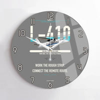 Thumbnail for LET L-410 UVP-E20 design on gray no frame wall clock
