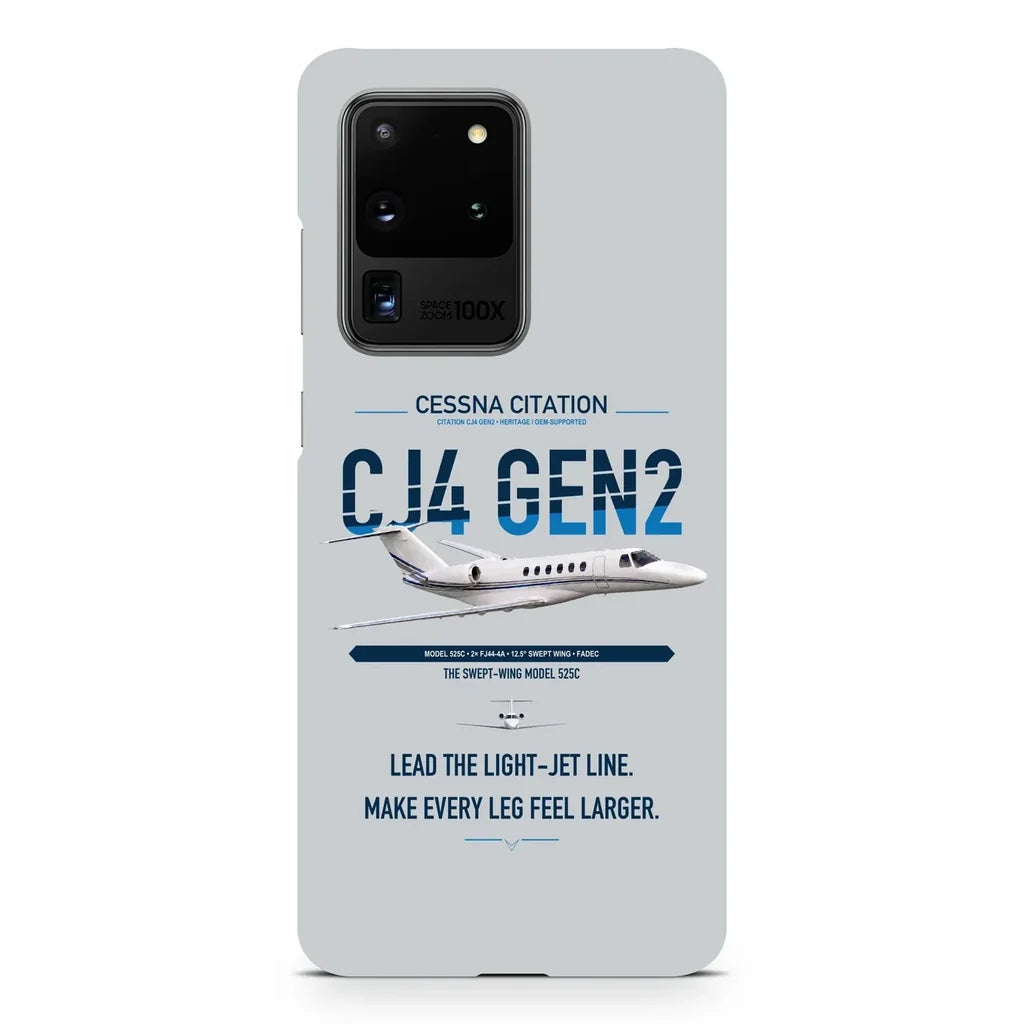 Cessna Citation CJ4 Gen2 design on samsung case - light gray