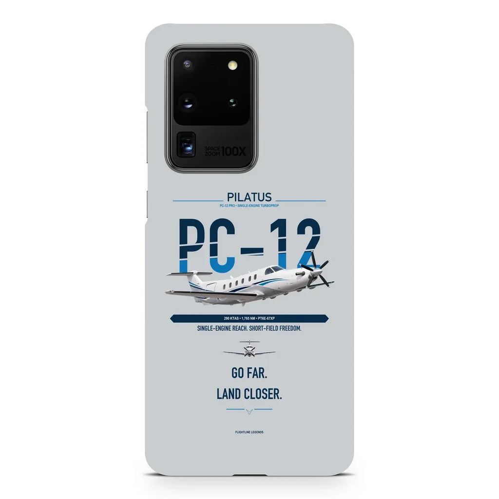 PC-12 PRO design on samsung case - light gray