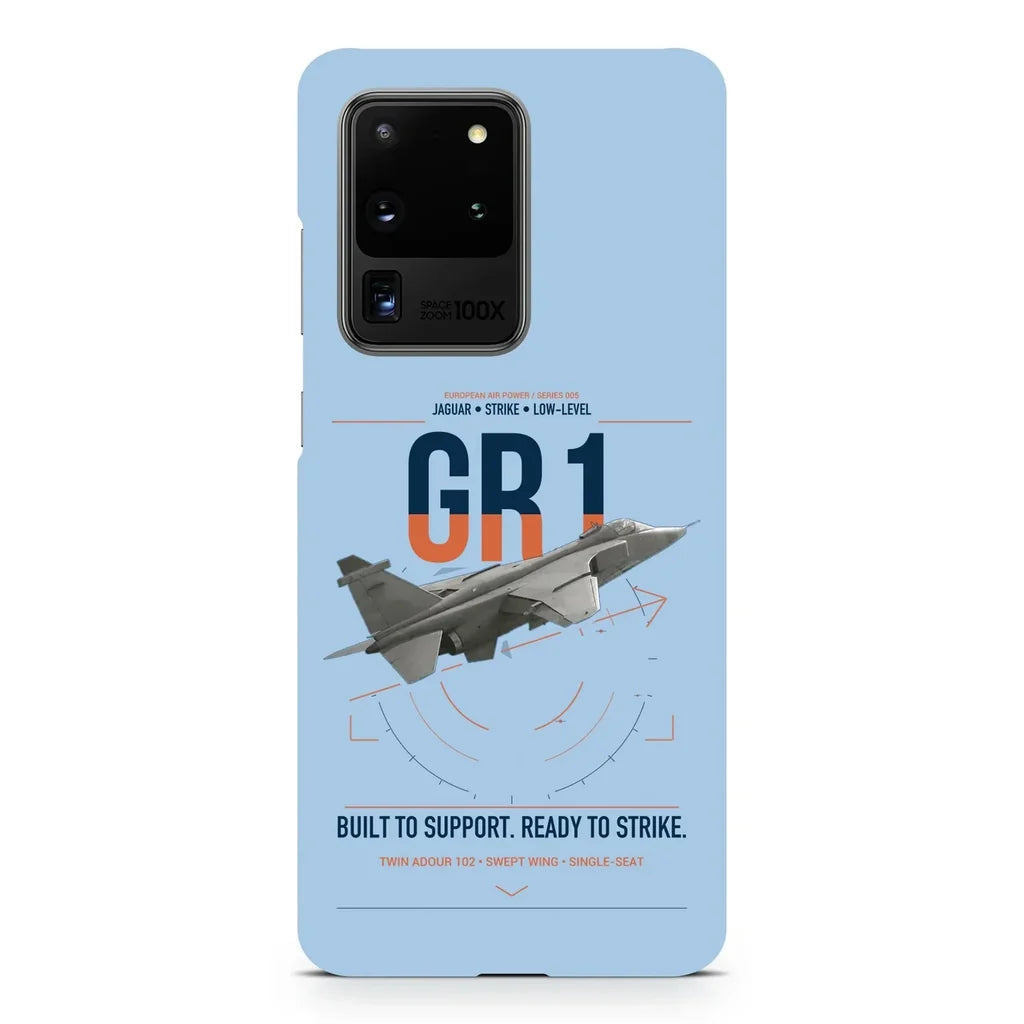 SEPECAT Jaguar GR1 design on samsung case - light blue