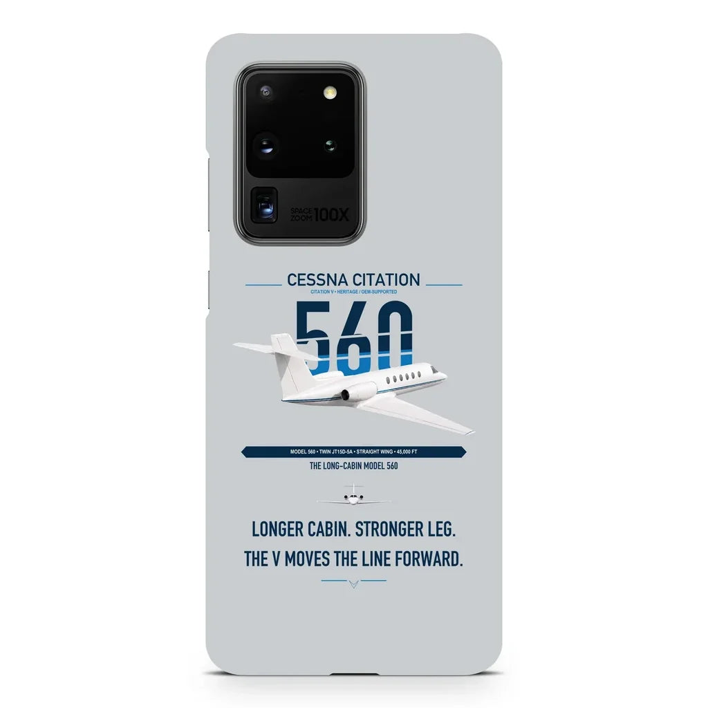 Cessna Citation 560 - Citation V design on samsung case - light gray
