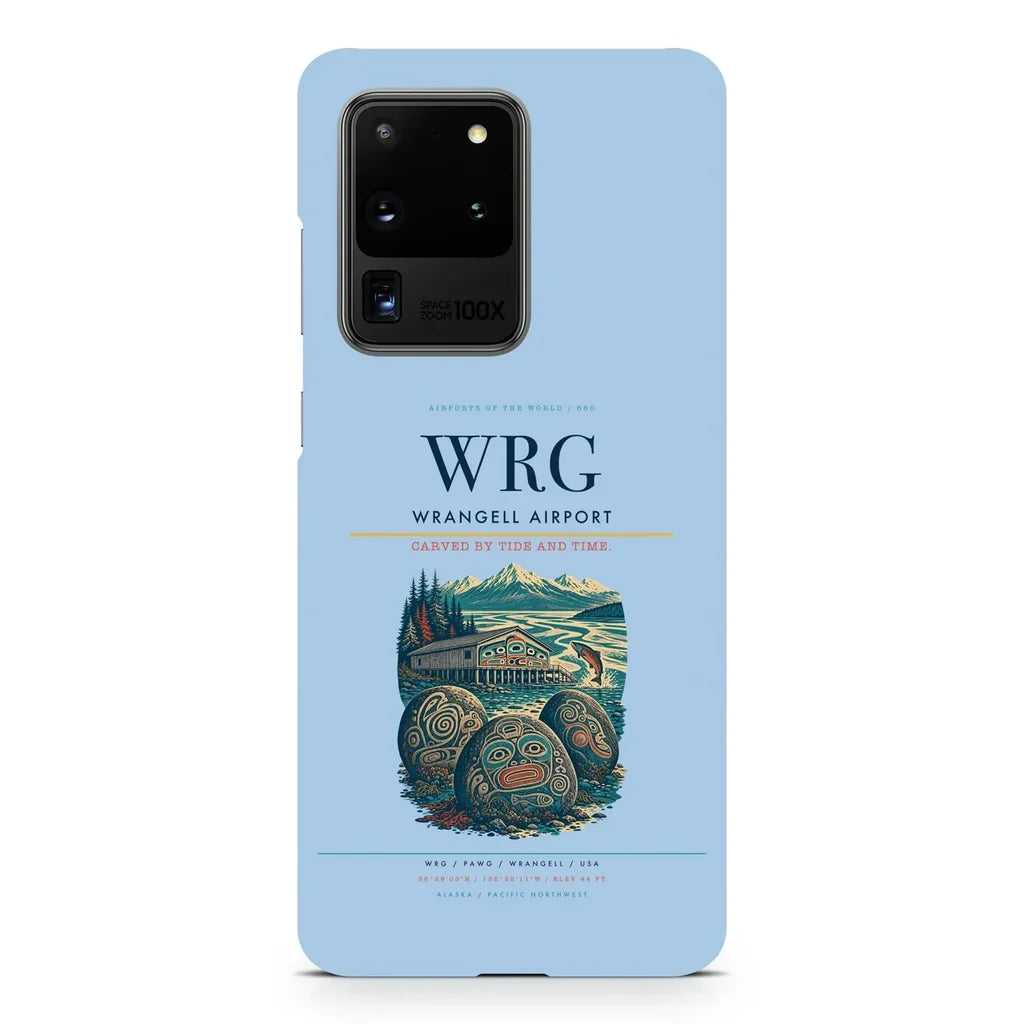 Wrangell Airport WRG design on samsung case - light blue