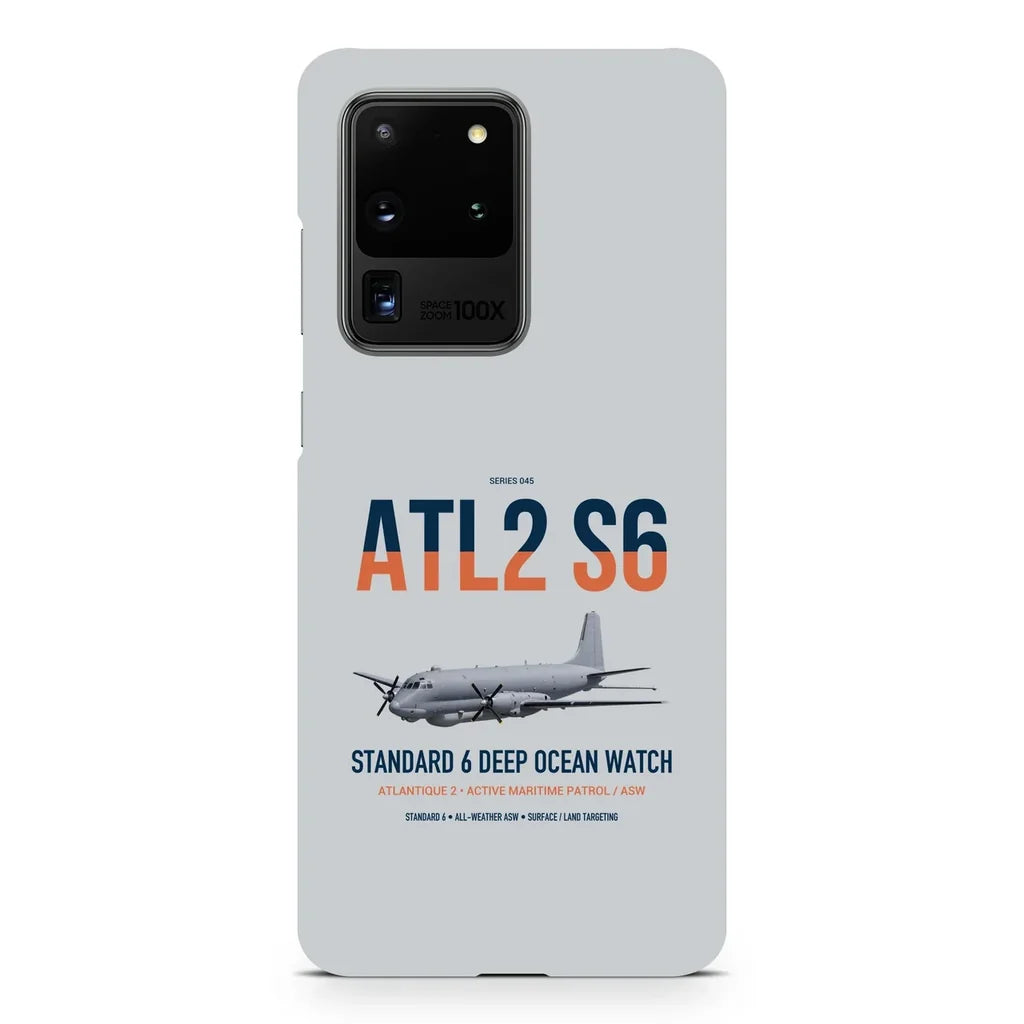 Atlantique 2 Standard 6 design on samsung case - light gray