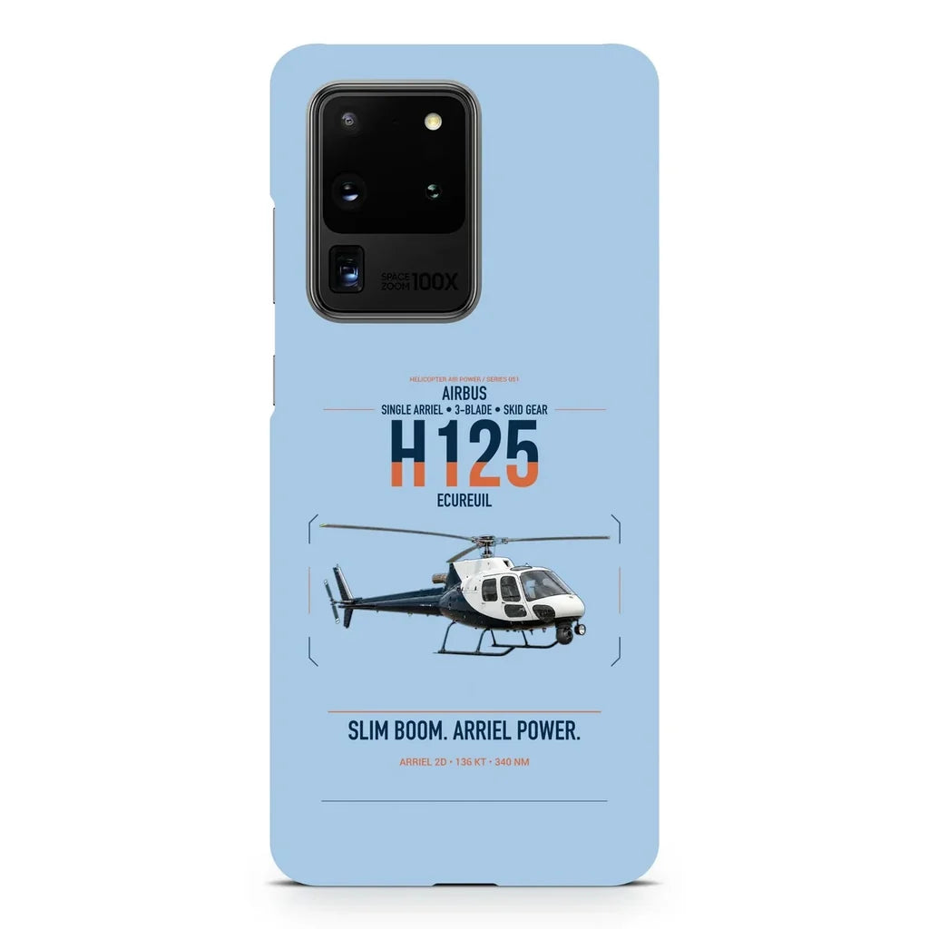 Airbus H125 design on samsung case - light blue