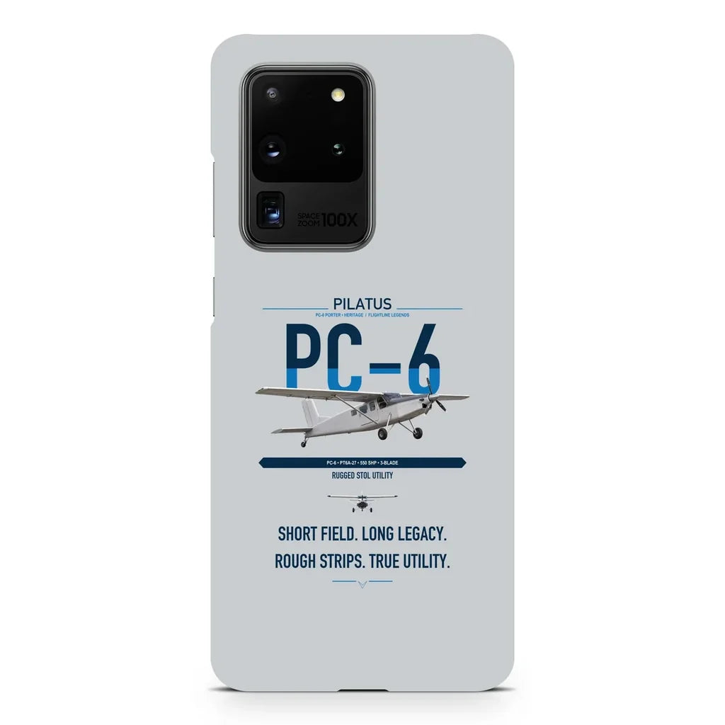 Pilatus PC-6 Porter design on samsung case - light gray