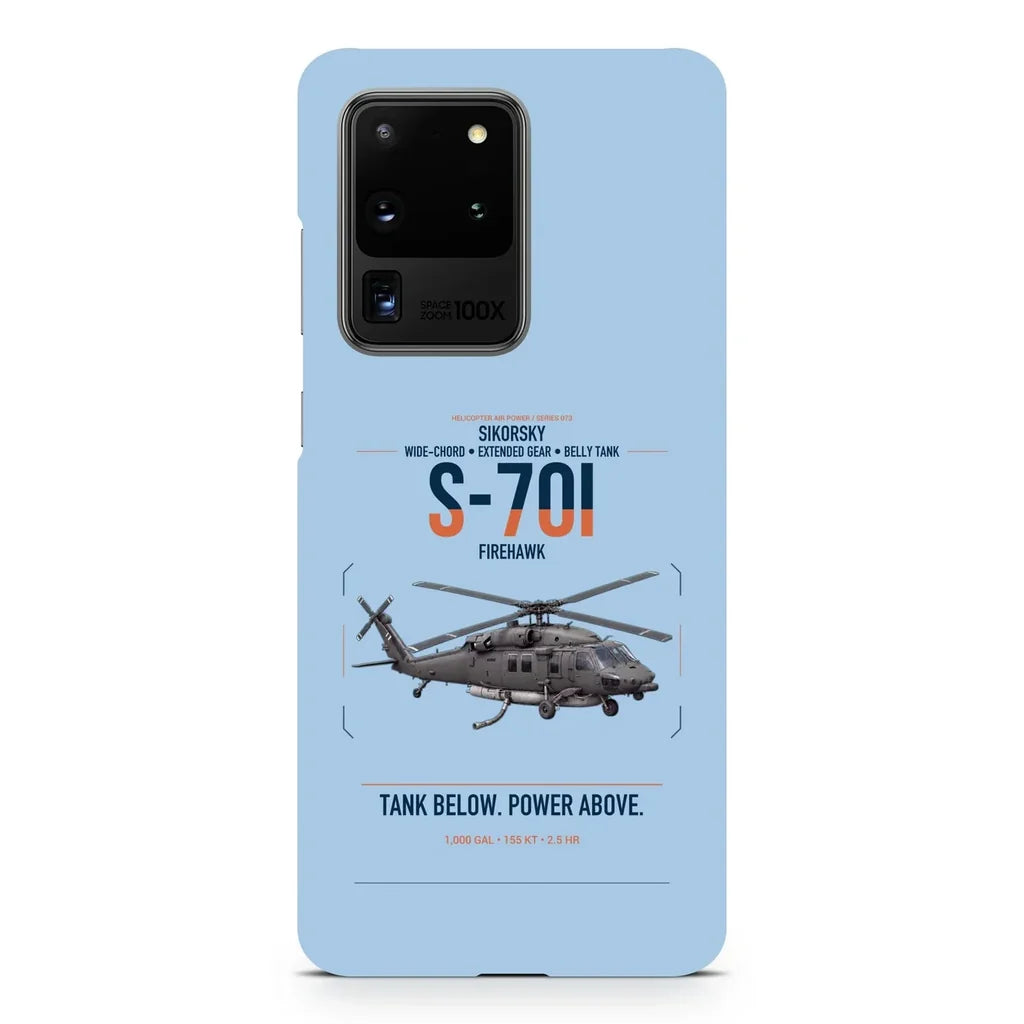 Sikorsky S-70i FIREHAWK design on samsung case - light blue