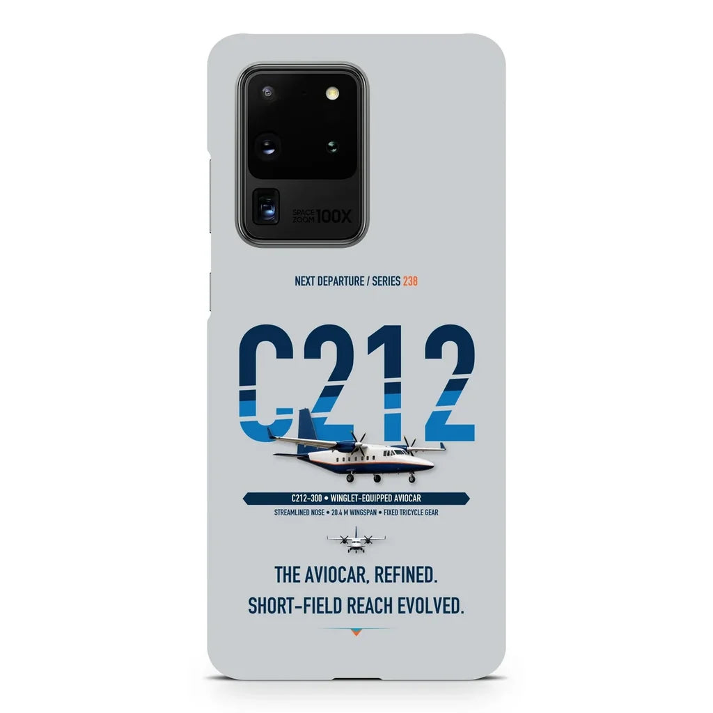 CASA C-212-300 Aviocar design on samsung case - light gray