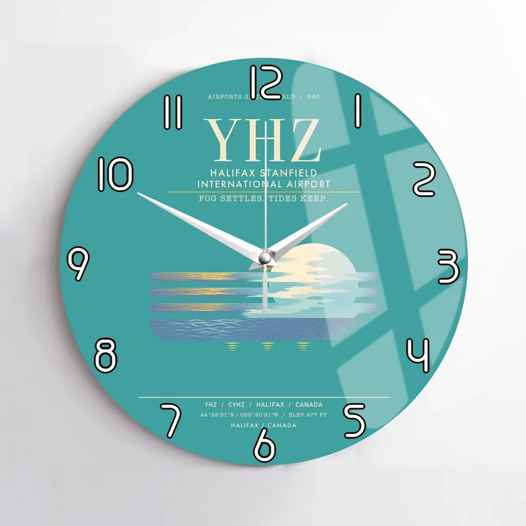 Halifax Stanfield International Airport YHZ Wall-Clock No-Frame - Turquoise