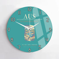 Thumbnail for Austin-Bergstrom International Airport AUS Wall-Clock No-Frame - Turquoise