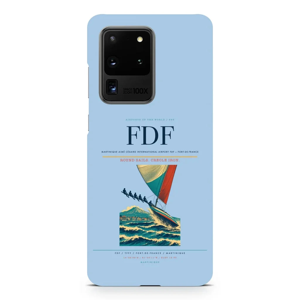 Martinique Aimé Césaire International Airport FDF — Fort-de-France design on samsung case - light blue