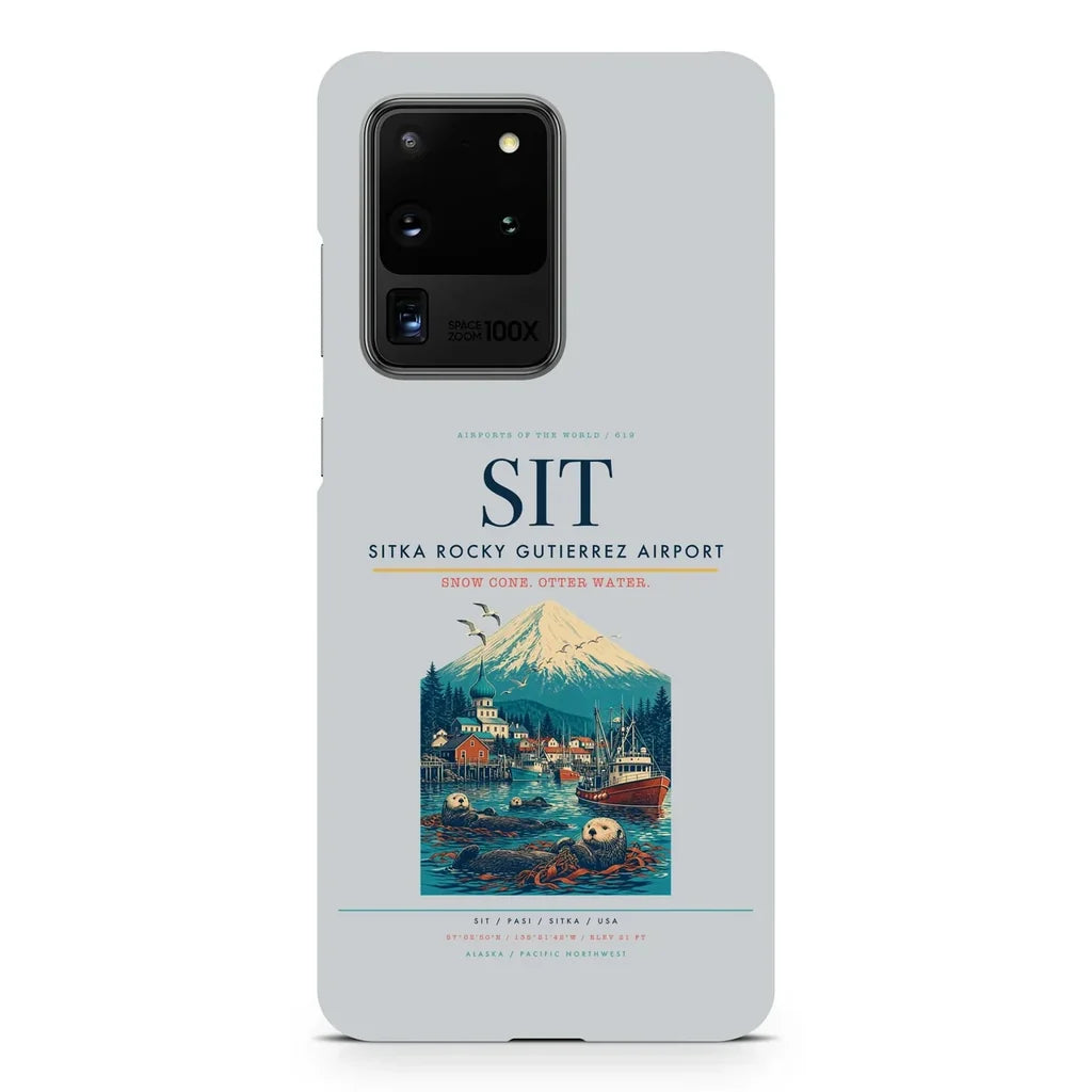 Sitka Rocky Gutierrez Airport SIT design on samsung case - light gray