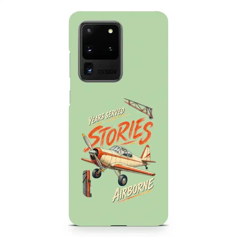 Years Served Stories Airborne design on samsung case - light green