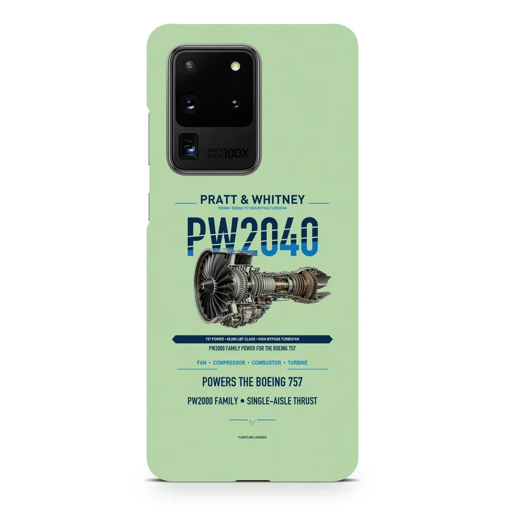 PW2040 design on samsung case - light green