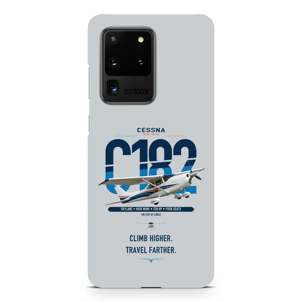 Cessna 182 Skylane design on samsung case - light gray