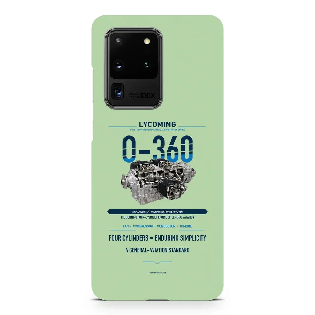 O-360 design on samsung case - light green