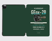 Thumbnail for GEnx-2B design on dark green ipad tablet case