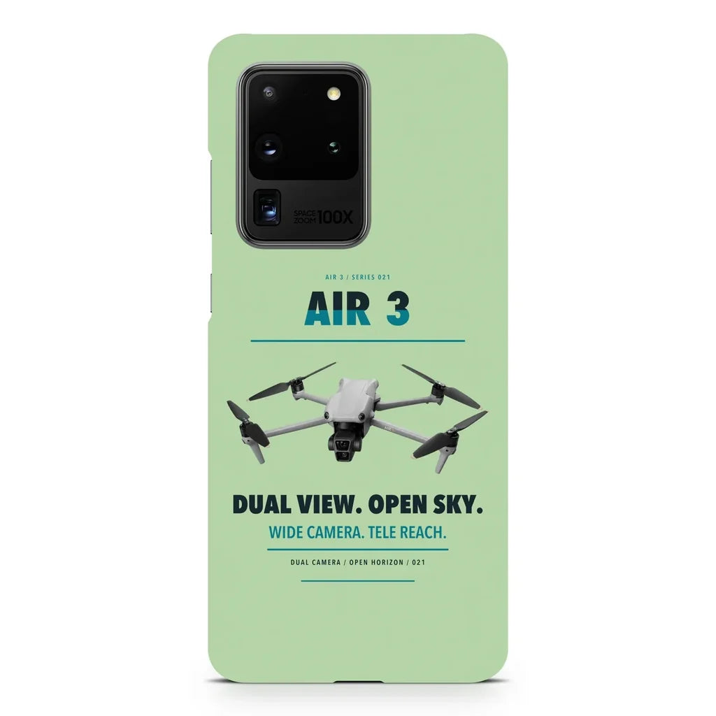 DJI Air 3 design on samsung case - light green