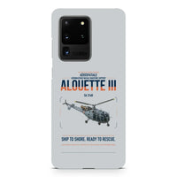 Thumbnail for Aérospatiale SA 316B Alouette III design on samsung case - light gray