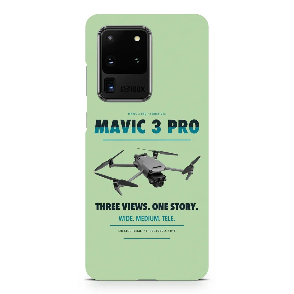 DJI Mavic 3 Pro design on samsung case - light green