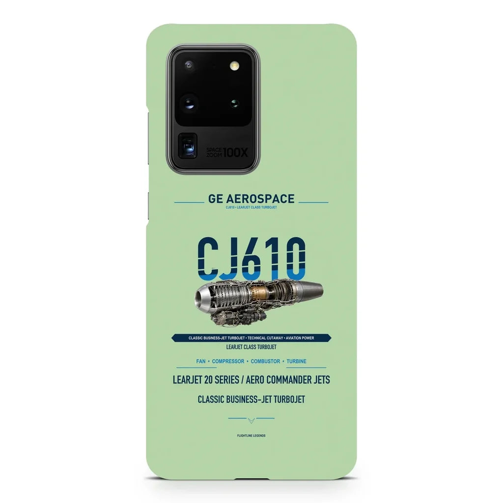 CJ610 design on samsung case - light green