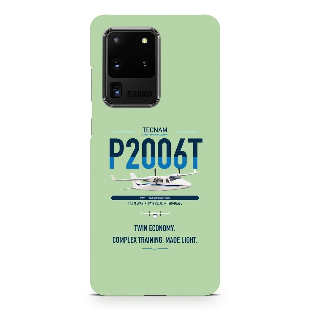 Tecnam P2006T design on samsung case - light green