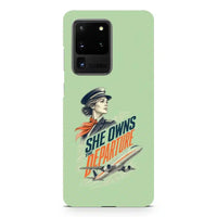 Thumbnail for She Owns The Departure design on samsung case - light green