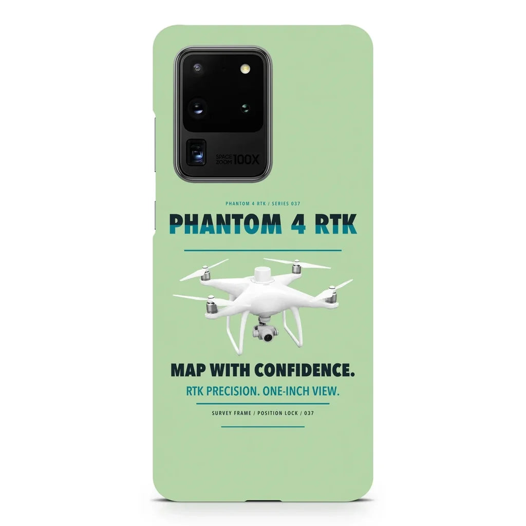 DJI Phantom 4 RTK design on samsung case - light green